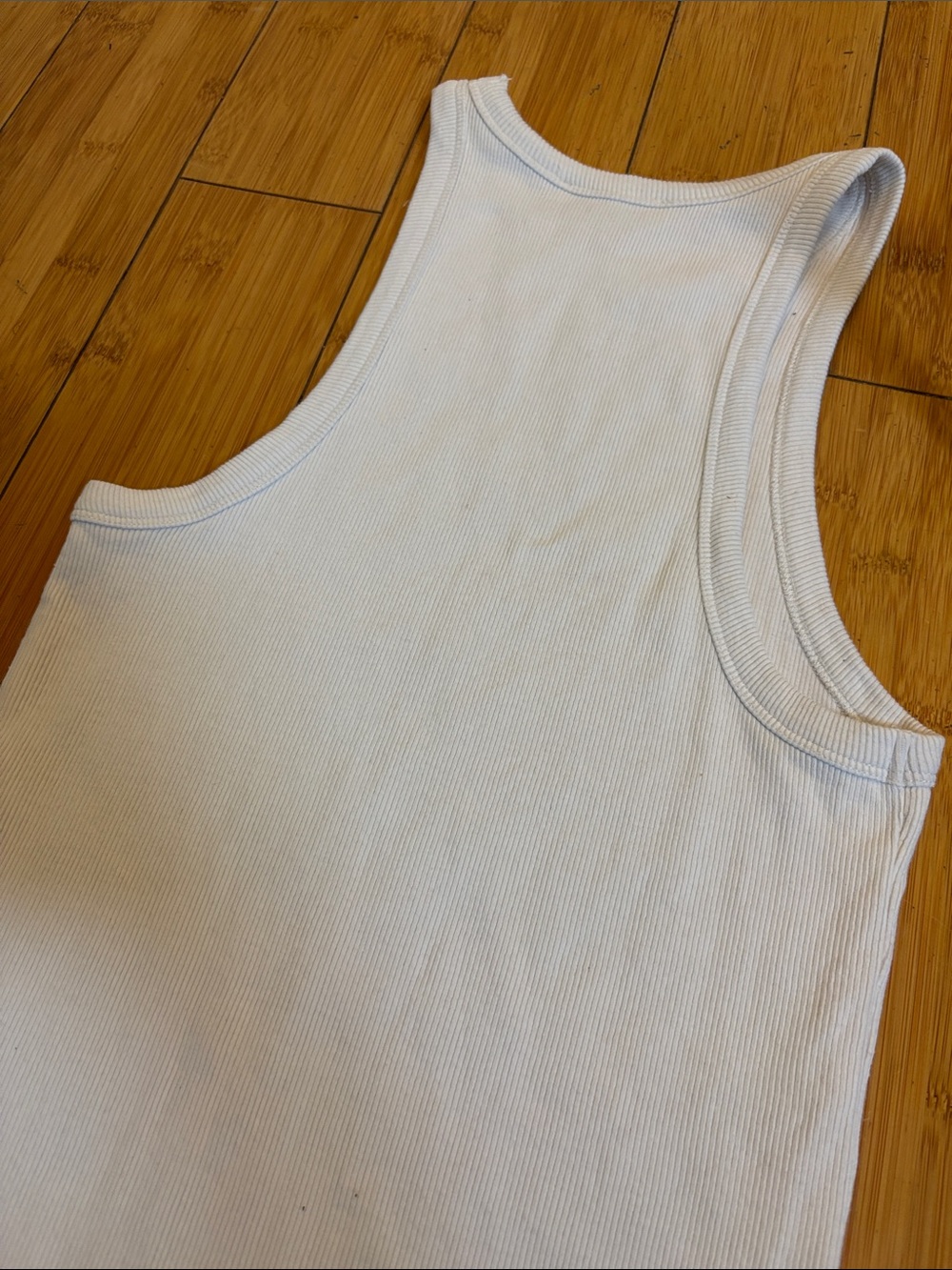 Anine Bing White Ribbed Racerback Tank - Picture 16 of 17